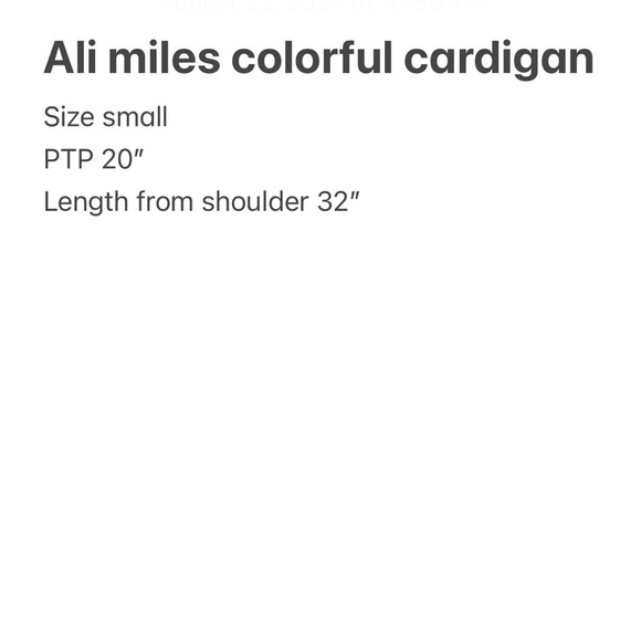 Ali Miles Open Front Cardigan Jacket Abstract Artsy Boho Colorful Print Sz small - Picture 5 of 5